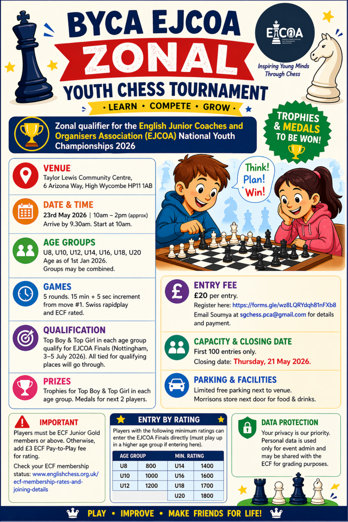 Flyer for BYCA Zonal May 2026